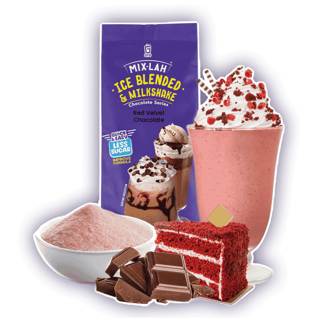 MIX-LAH Red Velvet Chocolate Milkshake Premix Powder