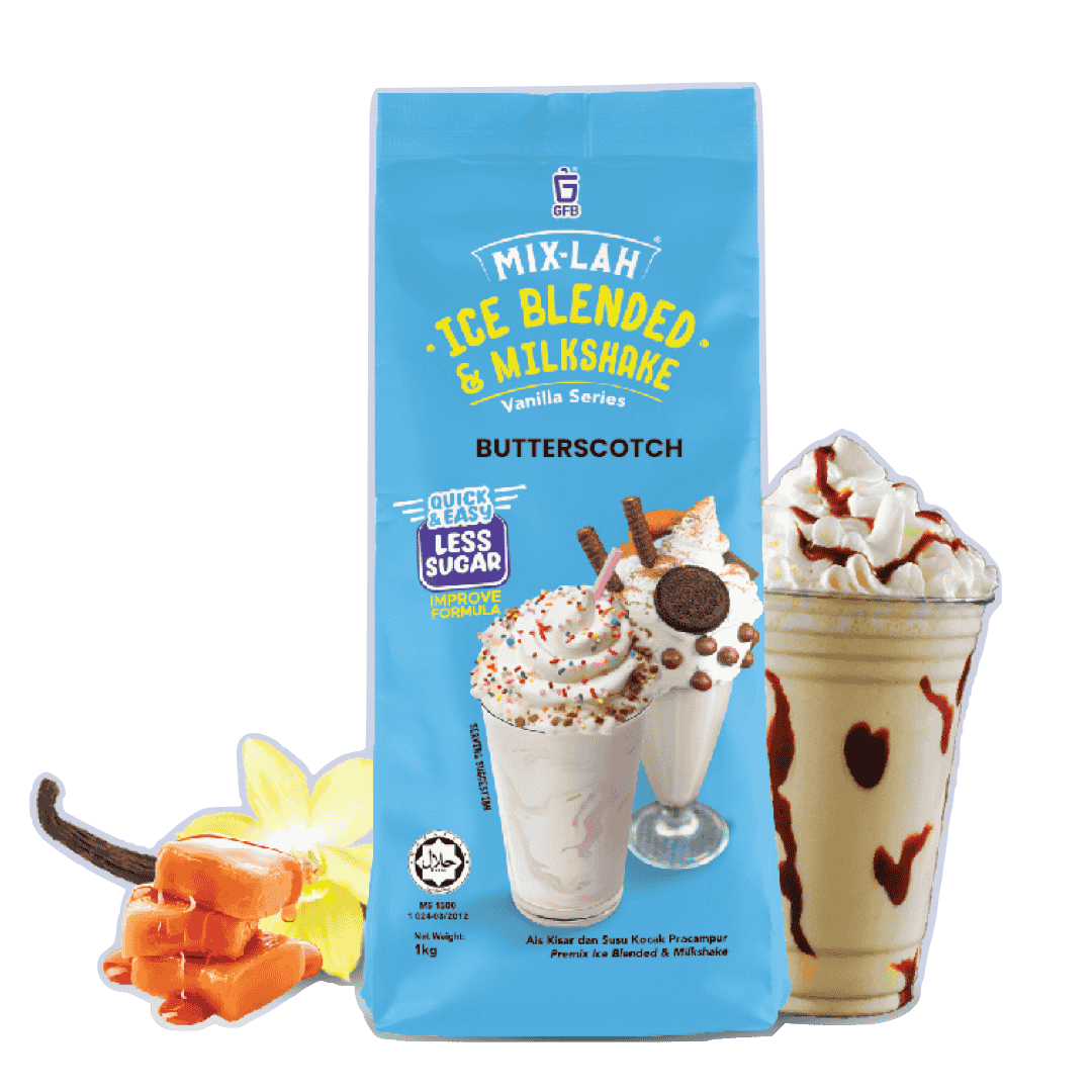 MIX-LAH Ice Blended & Milkshake Premix Powder 1KG – BUTTERSCOTCH
