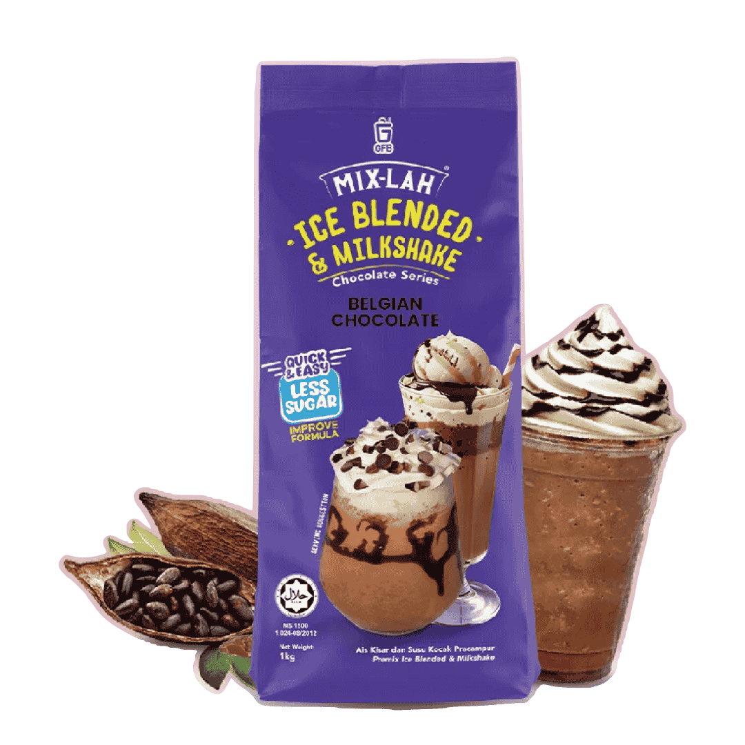 MIX-LAH Ice Blended & Milkshake Premix Powder 1KG – BELGIAN CHOCOLATE