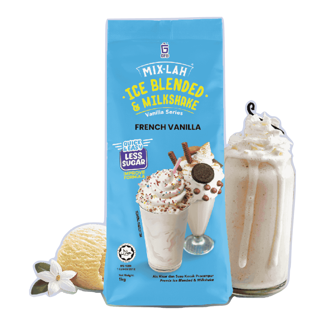 MIX-LAH Ice Blended & Milkshake Premix Powder 1KG – FRENCH VANILLA
