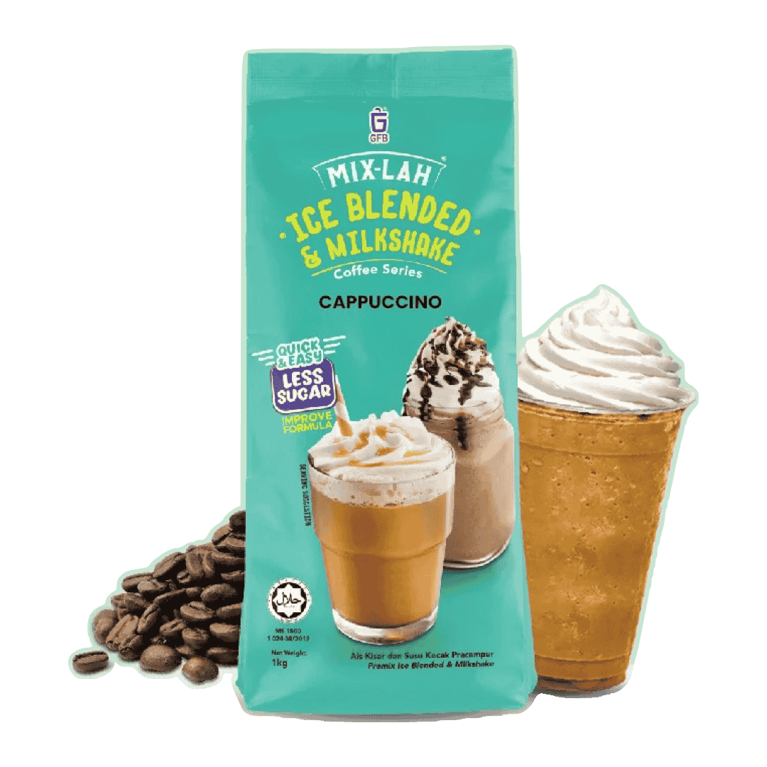 MIX-LAH Ice Blended & Milkshake Premix Powder 1KG – CAPPUCCINO