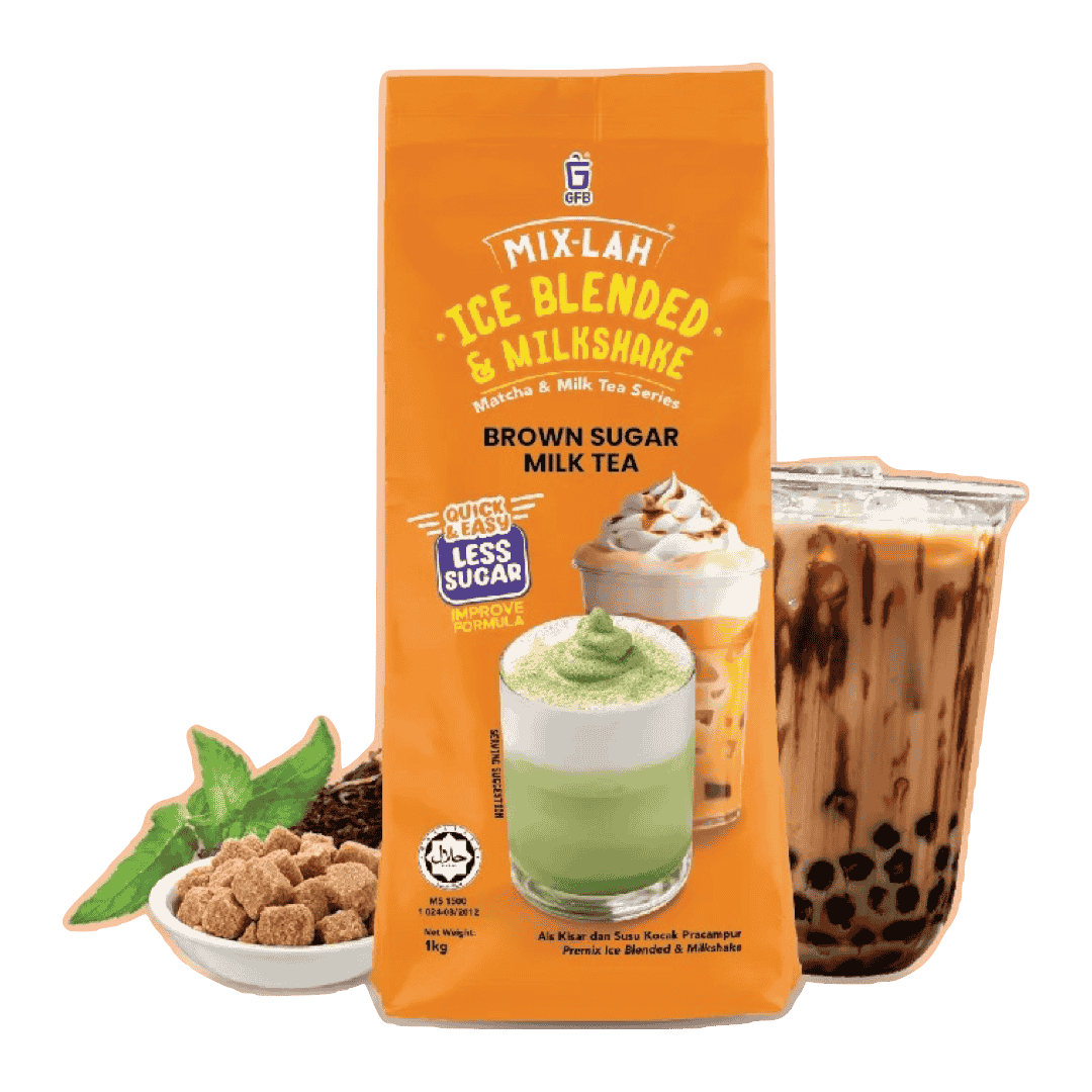 MIX-LAH Ice Blended & Milkshake Premix Powder 1KG – BROWN SUGAR MILK TEA