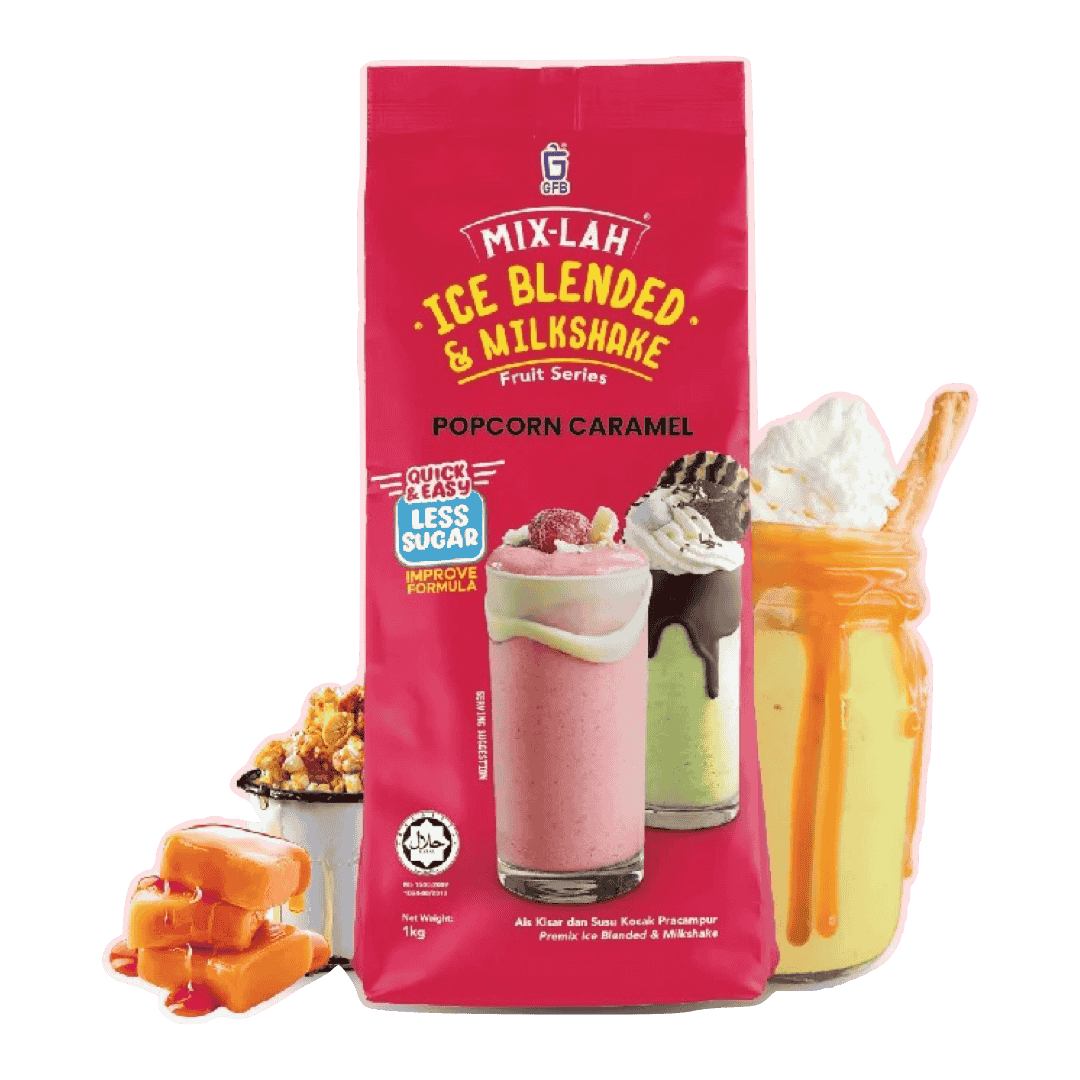 MIX-LAH Ice Blended & Milkshake Premix Powder 1KG – POPCORN CARAMEL
