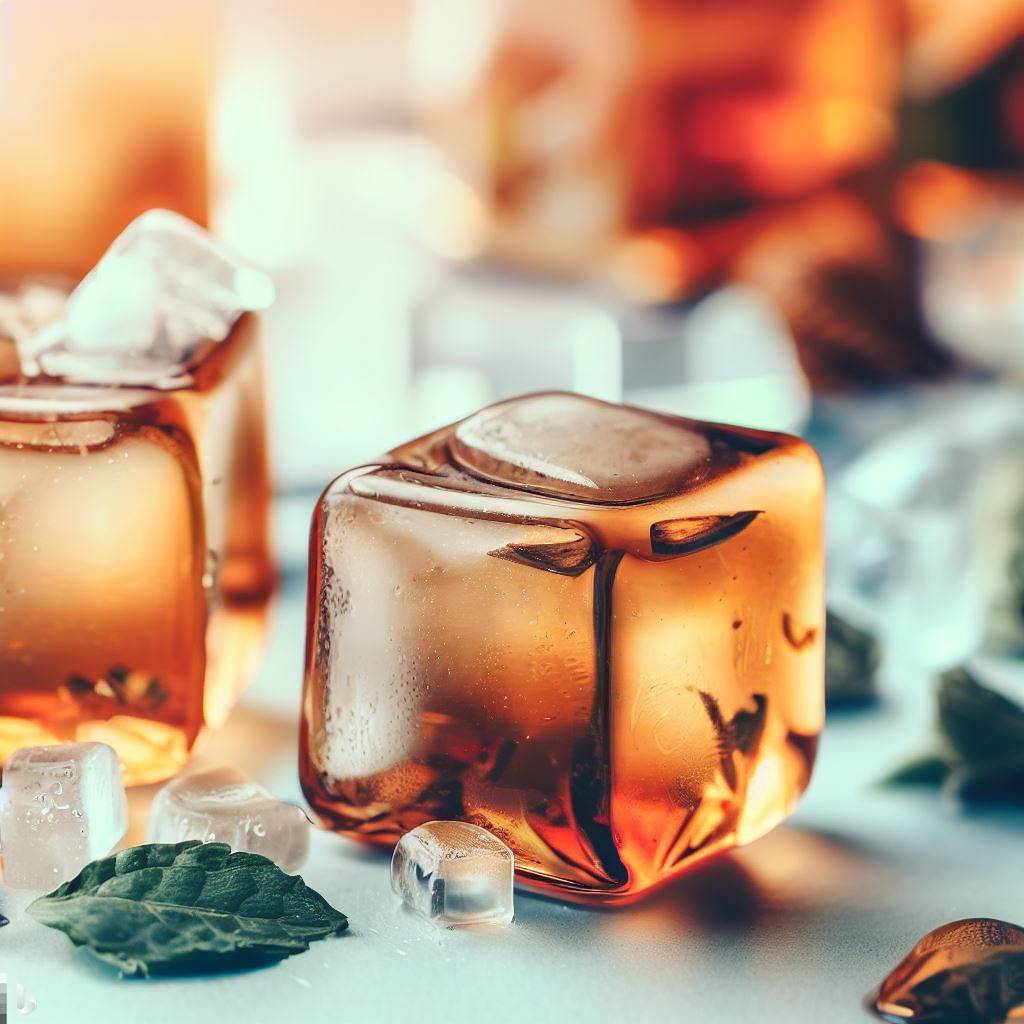 tea infused ice cubes