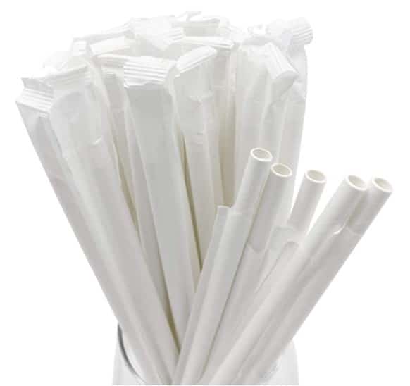 wrapped paper straws